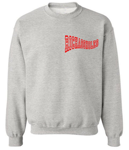 RichAsshole sweater grey  red
